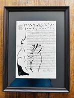 Pierre Alechinsky inkt op oude Franse document gesigneerd, Antiek en Kunst, Ophalen of Verzenden