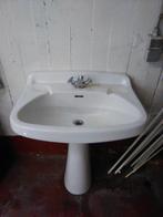 Vintage Retro Lavabo op Sokkel AFHALING LEES BESCHRIJVING, Enlèvement, Utilisé, Pierre, Lavabo