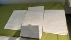 Set van 4 tweepersoonslakens, Huis en Inrichting, Ophalen, Gebruikt, Tweepersoons, Wit