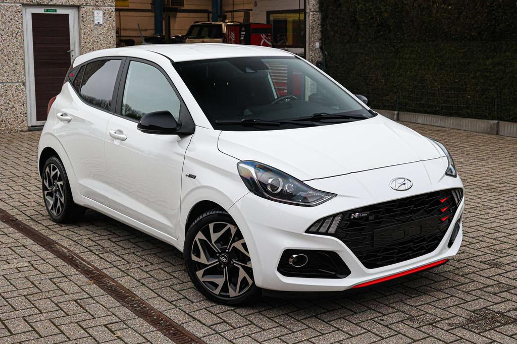 Hyundai i10 SKY+N-LINE-UITVOERING*ZETEL+STUURVERWARMING*CAME, Auto's, Voorwielaandrijving, Stof, Gebruikt, https://public.car-pass.be/vhr/79c70fff-f979-422e-a612-4da5144c44bd