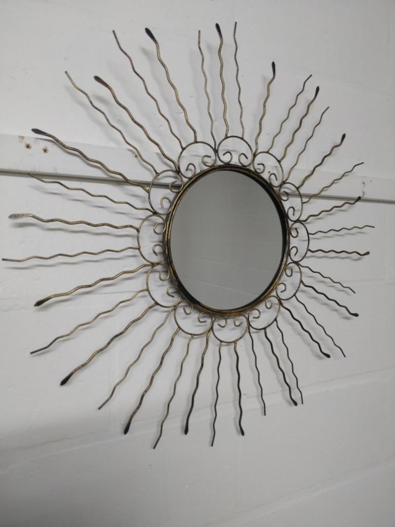 Vintage spiegel | zonnespiegel, Maison & Meubles, Accessoires pour la Maison | Miroirs, Enlèvement