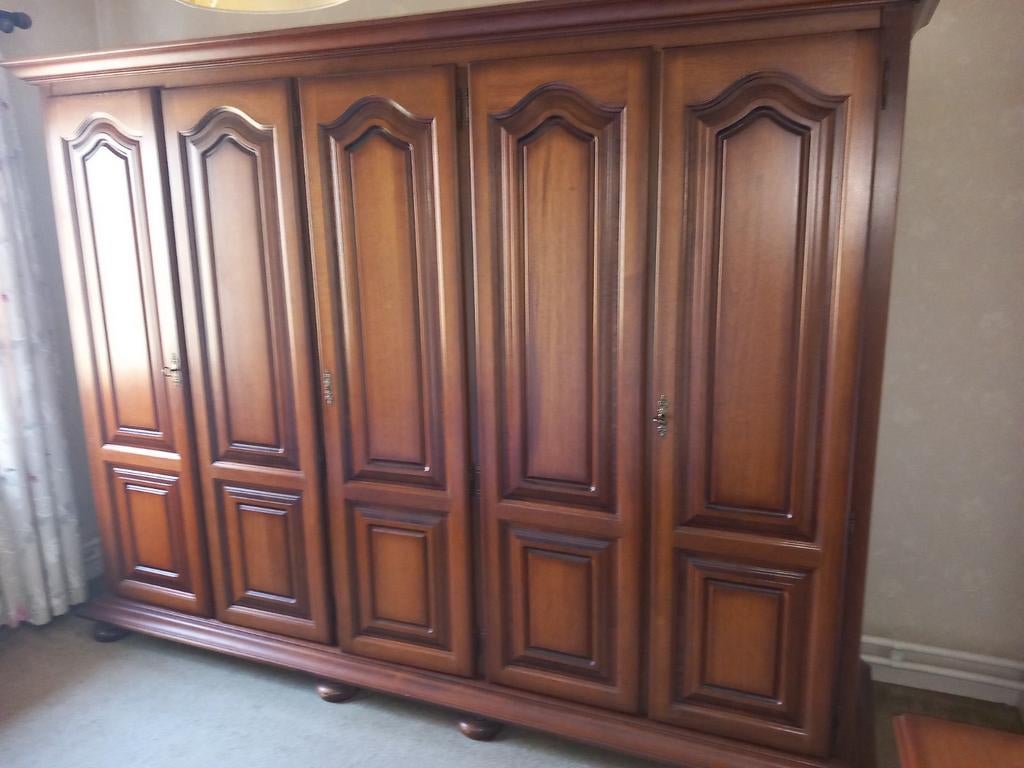 Chambre à coucher en bois massif, Maison & Meubles, Enlèvement, Bois