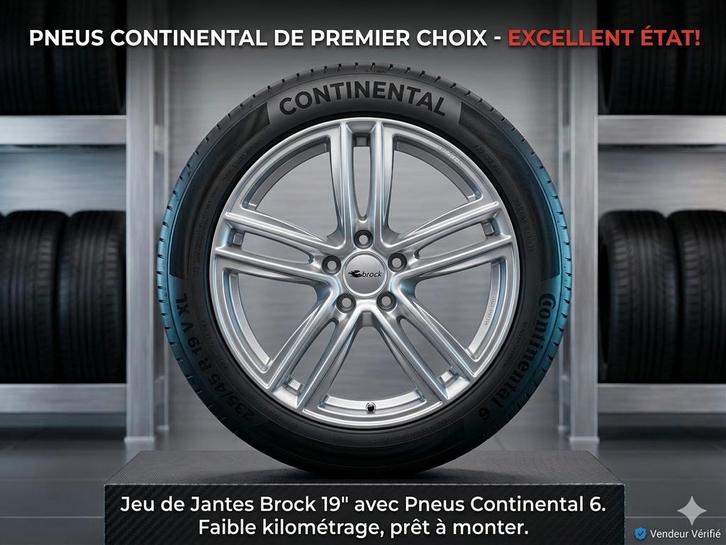 Brock 19" wielpakket + Continental-banden (nieuwstaat), Auto-onderdelen, Banden en Velgen, Banden en Velgen, Zomerbanden, 19 inch