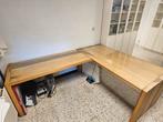 Bureau d'angle en bois de tulipe 180 x 87,5 et 152 x 55, Maison & Meubles, Enlèvement, Comme neuf, Bureau