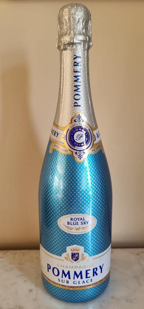 Champagne Pommery Blue Sky 0,75L, Collections, Vins, Neuf, Champagne, France, Enlèvement ou Envoi