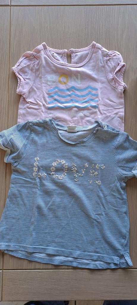 T shirts roze tommy h. 18 maand, blauwe h&m maat 80, Ophalen
