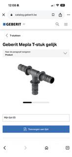 Mepla hulpstukken Geberitt, Bricolage & Construction, Sanitaire, Enlèvement, Neuf, Autres types