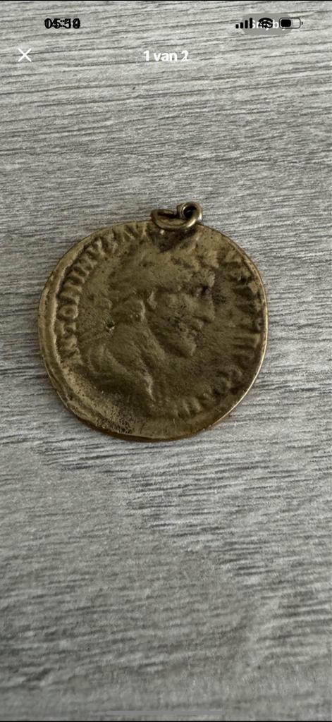 Antieke religieuze medaille / hanger 120 jaar, Antiek en Kunst, Antiek | Religieuze voorwerpen, Ophalen of Verzenden