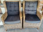2 rieten zetels, Huis en Inrichting, Ophalen, Gebruikt, Eenpersoons, Riet of Rotan