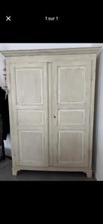 Armoire ancienne patinée – charme authentique, Maison & Meubles, 100 à 150 cm, Enlèvement, Utilisé, 200 cm ou plus