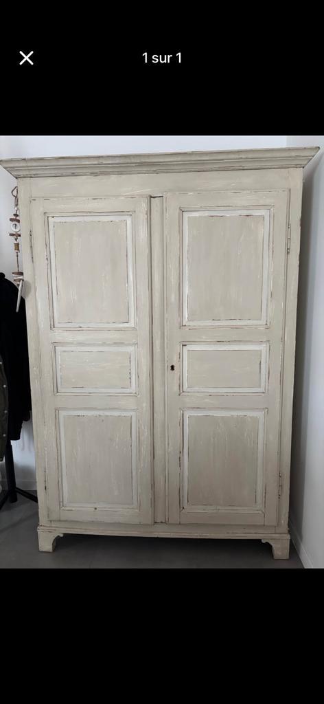 Armoire ancienne patinée – charme authentique, Maison & Meubles, Armoires | Penderies & Garde-robes, Utilisé, 200 cm ou plus, 100 à 150 cm