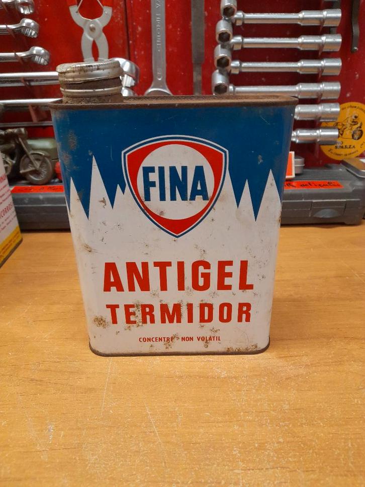 ancien bidon huile vide fina antigel termidor, Collections, Marques & Objets publicitaires, Utilisé, Autres types, Envoi