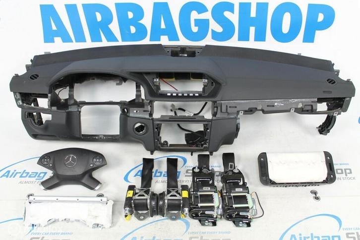 Airbag kit Tableau de bord cuir noir Mercedes E klasse W212, Auto-onderdelen, Dashboard en Schakelaars, Gebruikt, Ophalen of Verzenden