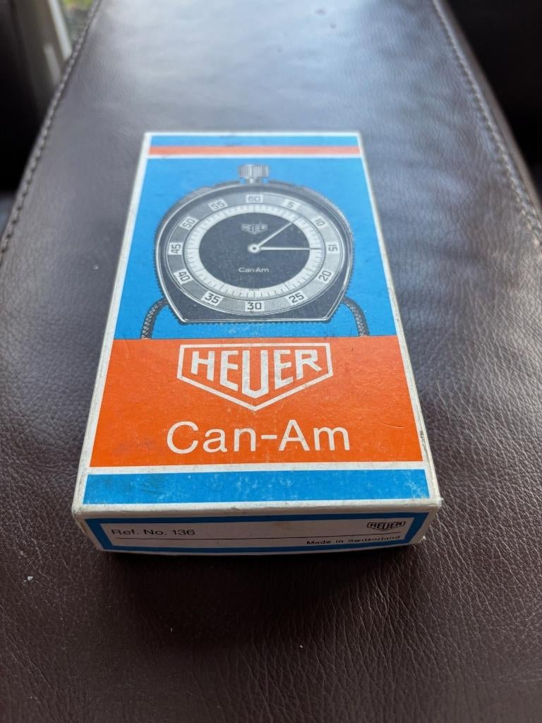 Heuer Réf. 804.502 Édition Can-Am État impeccable 1973, Rouge, Comme neuf, Enlèvement, Heuer