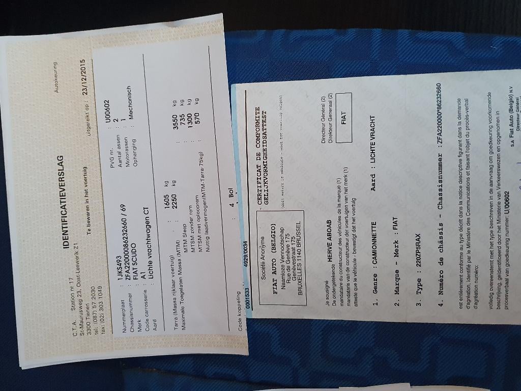 Fiat Scudo, Autos, Achat, 750 kg, 1700 kg, 2 places