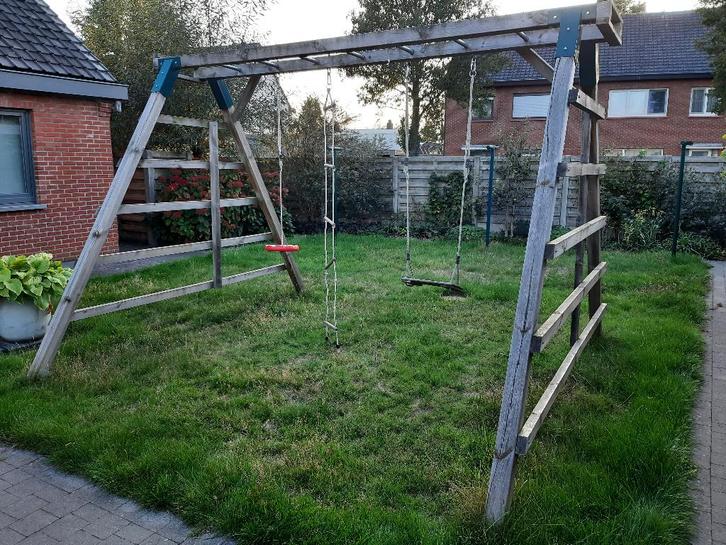 Schommel met apenbrug en klimrek, Enfants & Bébés, Jouets | Extérieur | Aires de jeux, Utilisé, Balançoire, Enlèvement