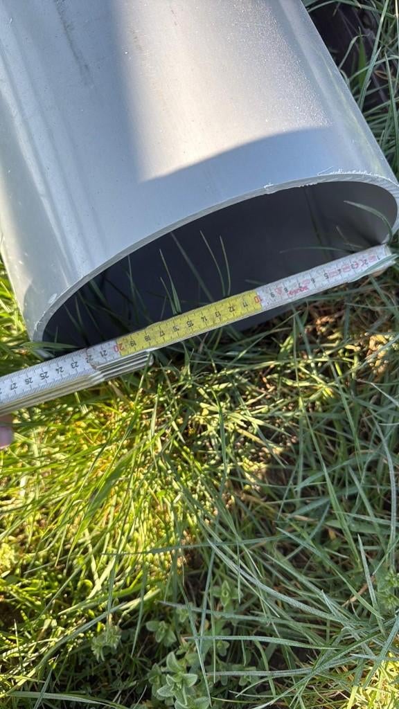 PVC Buis 250 + deksels, Doe-het-zelf en Bouw, Ophalen, 2 tot 4 meter, PVC, Nieuw