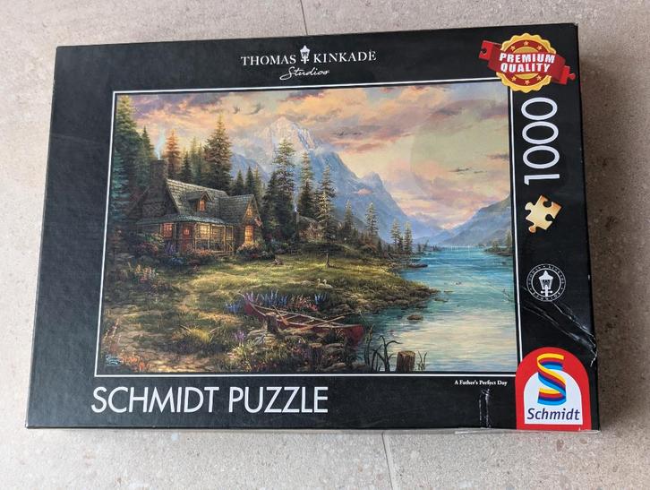Schmidt TK 1000 puzzel - A Father's Perfect Day 59918, Hobby en Vrije tijd, Denksport en Puzzels, Gebruikt, Legpuzzel, 500 t/m 1500 stukjes