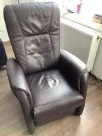 Fauteuil inclinable brun, à commande électrique, 75 à 100 cm, Tijdloos, past bij modern en klassiek, Comme neuf, Enlèvement