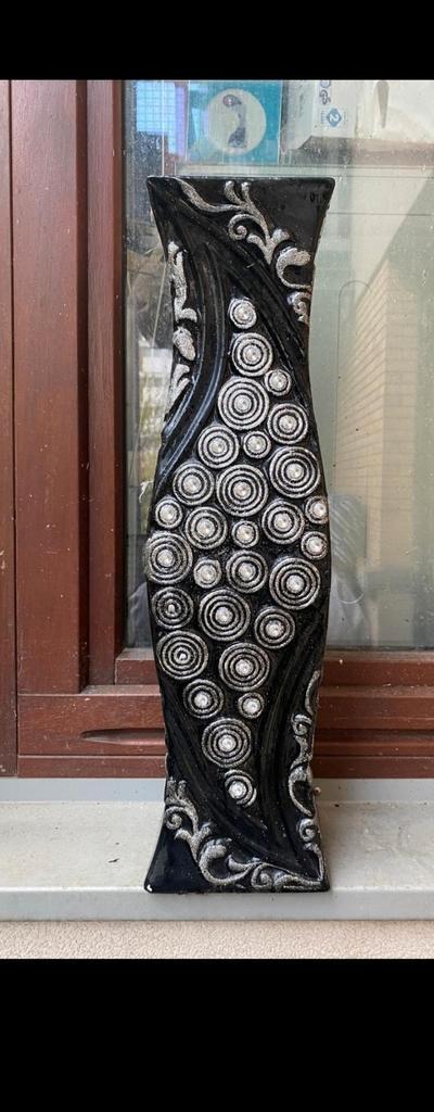 Grand vase noir design, Maison & Meubles, Accessoires pour la Maison | Colonnes & Piliers, Enlèvement