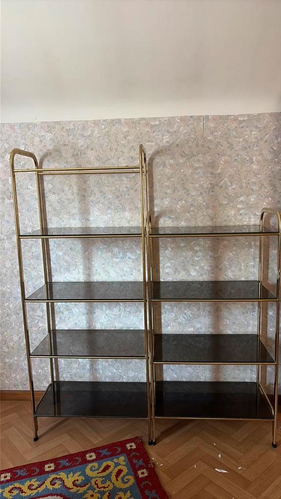 Lot de 2 étagères vintage / style rétro., Maison & Meubles, Armoires | Étagères, Utilisé, Enlèvement