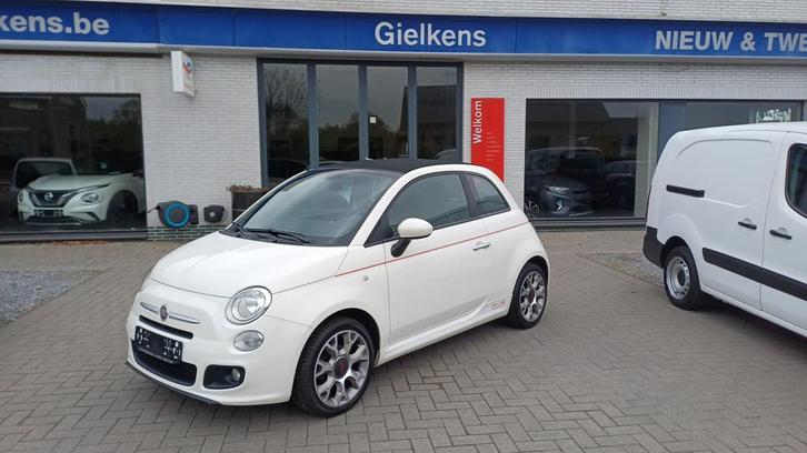 Fiat 500 1.2i SPORT cabrio/1j.garantie, Auto's, Fiat, Bedrijf, Te koop, ABS, Airconditioning, Bluetooth, Bochtverlichting, Boordcomputer