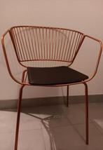 4 chaises métal cuivre rouge métal, Maison & Meubles, Chaises, Enlèvement, Utilisé, Rouge, Métal