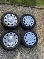 4 jantes avec enjoliveurs et pneus hiver pour FIAT 500, 14 pouces, Pneus et Jantes, Pneus hiver, 175 mm