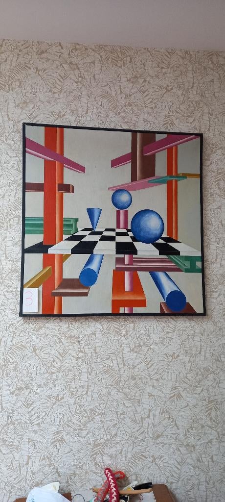 Abstract schilderij nr. 3, Antiek en Kunst, Ophalen