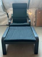 Zetel en voetenbank, Enlèvement, Utilisé, 50 à 75 cm, Bois