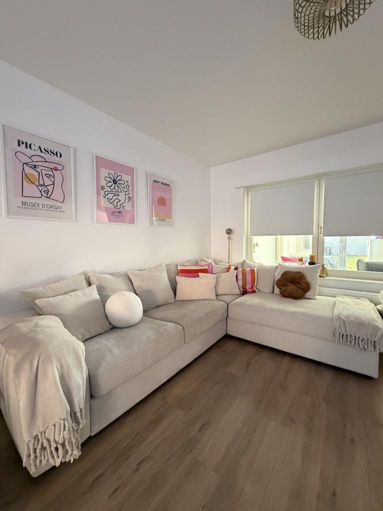 Zithoek Beige 3mx2m40, Ophalen, Zo goed als nieuw, Stof, Modern