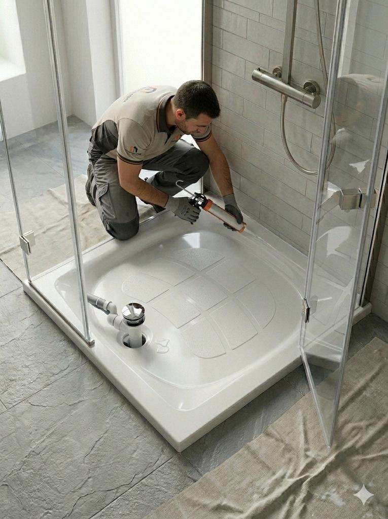 Receveur de Douche Carré en Céramique – 80 x 80 cm, Maison & Meubles, Enlèvement ou Envoi