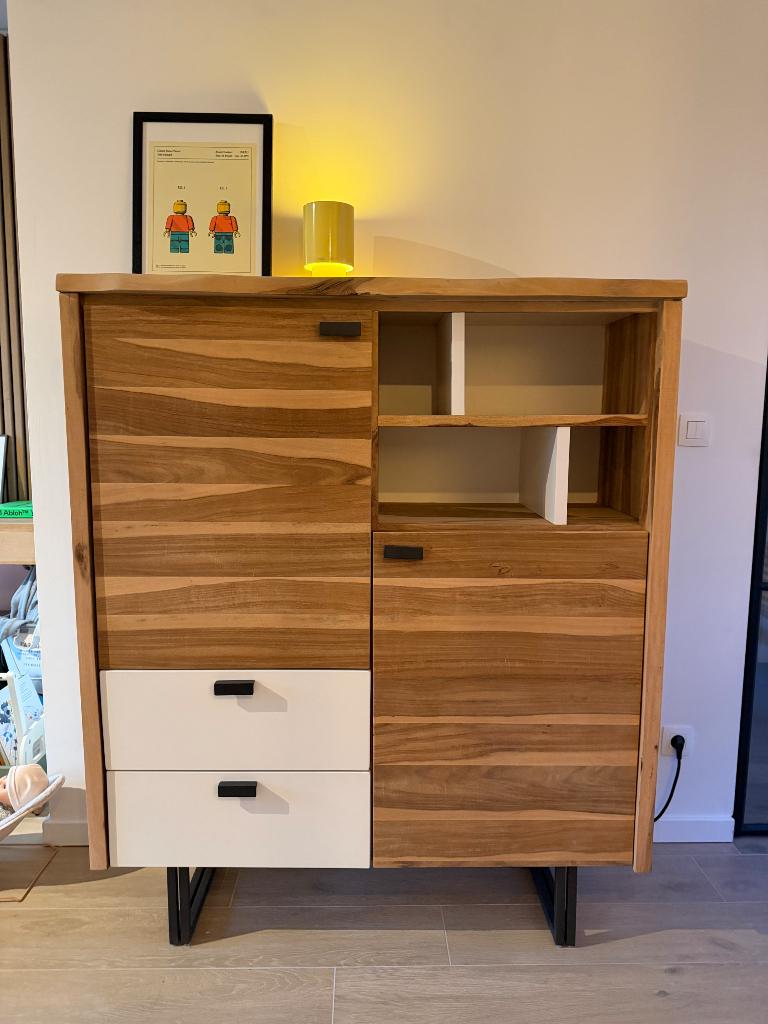 XOOON kwaliteitsmeubel - wandkast, Huis en Inrichting, Kasten | Wandmeubels, Ophalen, Met deur(en), 100 tot 150 cm, Eikenhout