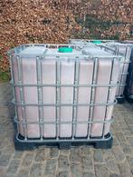 4 IBC cubitainer 1.000 liter met restant hazelnoot pasta in., Ophalen, Kunststof, Gebruikt, Met kraantje