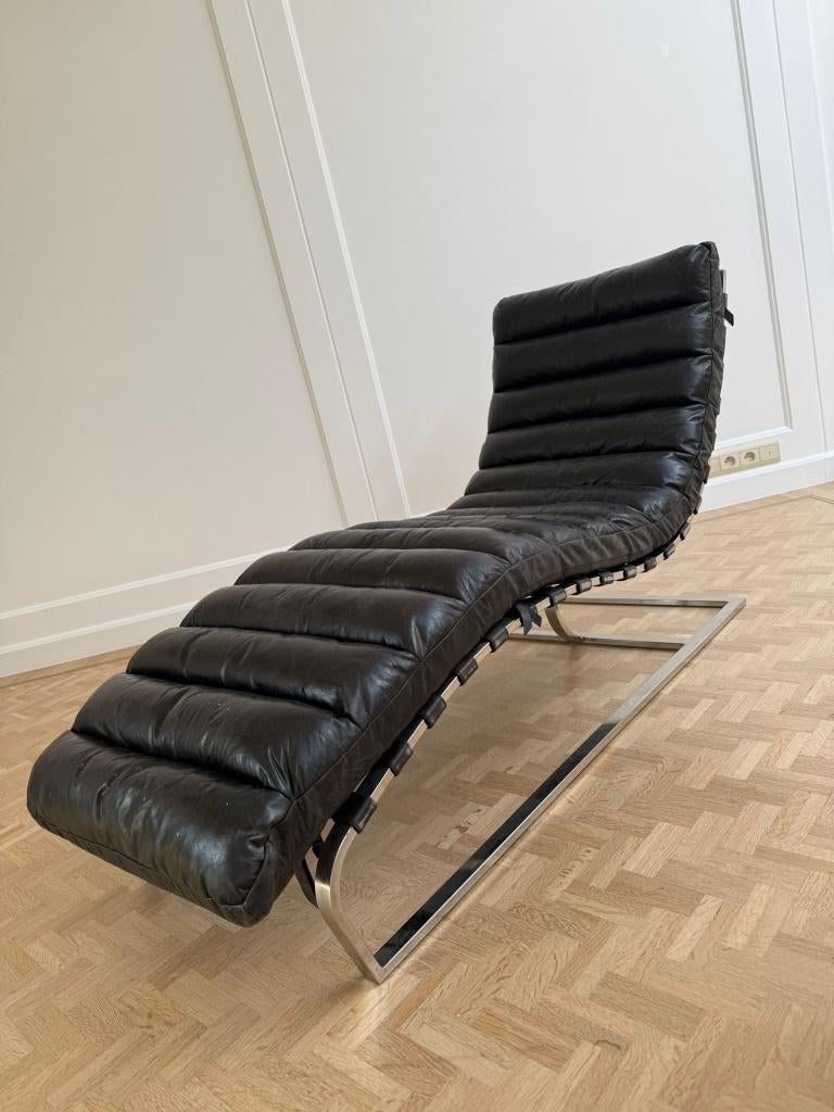 vintage chaise longue corbusier - replica, 100 à 125 cm, Vintage, Enlèvement, Utilisé