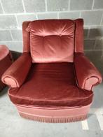 Fauteuil fluwelen, Ophalen, Minder dan 75 cm, Hout, Zo goed als nieuw