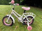 Meisjesfiets 12 inch + fietsstoeltje voor pop, Fietsen en Brommers, 14 inch of minder, Gebruikt, Handrem, Ophalen