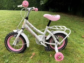 Meisjesfiets 12 inch + fietsstoeltje voor pop