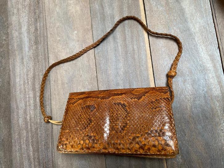 Sac peau de serpent à bandoulière en cuir tressé, Bijoux, Sacs & Beauté, Sacs | Sacs Femme, Utilisé, Sac à bandoulière, Beige