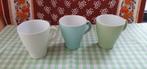 3 tassen bekers pastel vintage retro, Ophalen of Verzenden, Huis en Inrichting