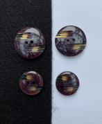 Auberginekleurige knopen met 2 gaten 15 mm en 20 mm, Ophalen of Verzenden, Nieuw, Knoop of Knopen