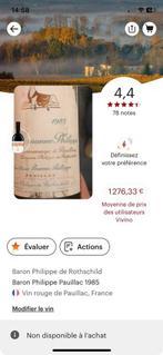 Vin de collection à vendre, Comme neuf, Enlèvement ou Envoi