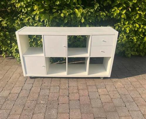 Ikea Kallax kast met 3 inzetten wit, Huis en Inrichting, Kasten | Boekenkasten, Gebruikt, 50 tot 100 cm, 100 tot 150 cm, 25 tot 50 cm