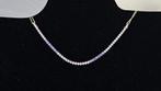 Luxe Zirkonia Ketting Dames | Paars-Roze Elegantie | Uniek G, Met kristal, Nieuw, Ophalen of Verzenden, Goud