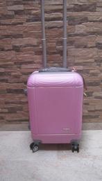 VALISE CABINE ROSE NEUVE 55X39X22 CM, Enlèvement, Neuf, Plastique dur, Roulettes