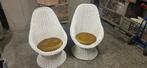 Rieten kuipstoelen, Huis en Inrichting, Stoelen, Ophalen, Gebruikt, Twee, Wit