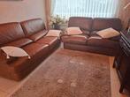 Leder salon 2 zit en 3 zit, Huis en Inrichting, Zetels | Zetels, Ophalen, Gebruikt, Leer