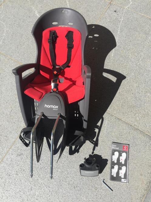 Fietszitje Hamax Smiley, Fietsen en Brommers, Fietsaccessoires | Fietsstoeltjes, Gebruikt, Achterzitje, 9 t/m 18 kg, Voetsteuntjes