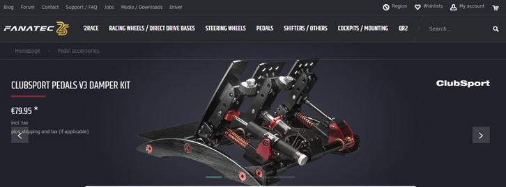 "Fanatec" Damper Kit voor ClubSport Pedalen V3 en (omgekeerd, Computers en Software, Joysticks, Zo goed als nieuw, Ophalen of Verzenden