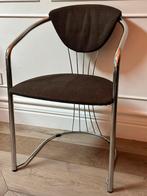 Italiaanse design eetkamerstoelen., Huis en Inrichting, Stoelen, Ophalen, Bruin, Metaal, Vijf, Zes of meer stoelen
